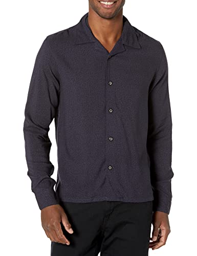 John Varvatos Men's Charlie Camp Collar Long Sleeve