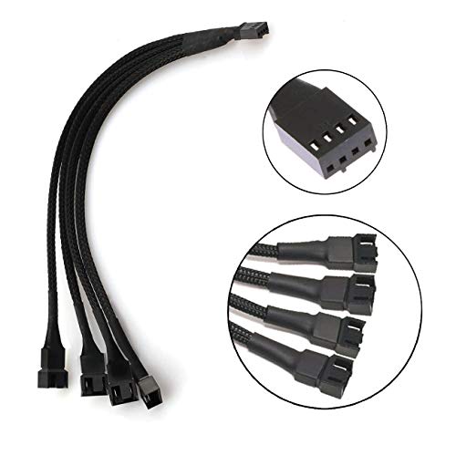 PWM Fan 4 pin Adapter Cable Sleeved Braided Y