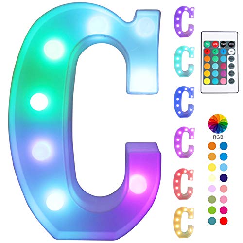 Pooqla Colorful LED Marquee Letter Lights with