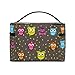 ZOEO Owl Makeup Bag Overnight Makeup Train Case Korean Carrying Portable Zip Travel Cosmetic Brush Bag Organizer Large Jewelry Storage for Girls Women