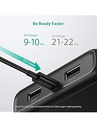 Portable Charger RAVPower 20000mAh USB External Battery Pack Dual iSmart 2.0 USB Ports, Ultra Safe Power Bank for iPhone 11 Pro Pro Max, iPad, Samsung Galaxy Note 10 10+ S10 & Android Devices (2019)