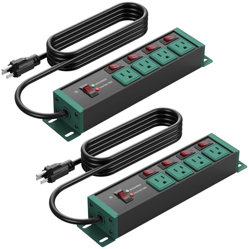 CCCEI Heavy Duty Power Strip with Individual Switches