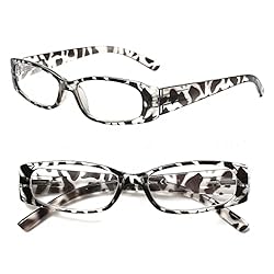 5 Pack Spring Hinge Reading Glasses Rectangular