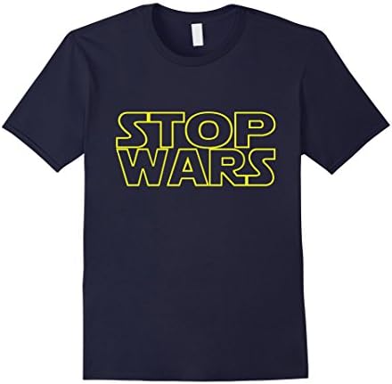 Men's STOP WARS T-Shirt Small Navy