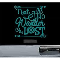 JS Artworks Not All who Wander are Lost Vinyl Decal Sticker (Teal)