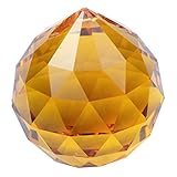 40mm Vintage Crystal Yellow Feng Shui Ball