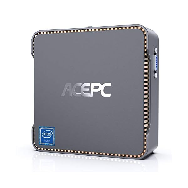 ACEPC Mini PC,8GB DDR3 128GB eMMC,Intel Celeron N3350,Windows 10 Pro Mini Desktop Computer,Support 2.5'' SATA SSD/HDD…