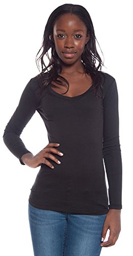 active basic v neck women's tee