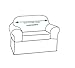 CHUN YI Stretch Chair Sofa Slipcover 1 Piece Couch Cover, 1 Seater Settee Coat Soft with Elastic Bottom, Checks Spandex Jacquard Fabric, Small, Wine/Burgundy