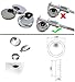 Qrity 2X Metal Round Computer Desk Grommet Cable Hole Covers for Management of Office & Computer Desk, Hole Dia 60mm