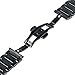 TRUMiRR 22mm Smart Watch Band Stainless Steel Watchband Butterfly Buckle Strap Bracelet for Motorola Moto 360 1 1st Gen 2014, with Upgraded Link Removal Tool and Spring Bar, Black