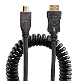 UCEC 11.81"/30cm Coiled Micro HDMI to Mini HDMI Cable for Atomos Ninja Star Tablets Cameras