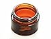 Moyishi Glass 1 oz Amber Salve Jar w/Black Lid 4 pk