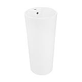 Monaco Circular Basin Pedestal Sink in Matte White