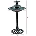 Giantex 3-Tier Pedestal Bird Bath Fountain W/Pump Polyresin Water Fountain Indoor Outdoor Decor Vintage Yard Art