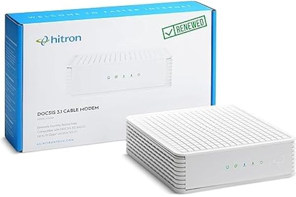 Hitron CODA DOCSIS 3.1 Modem | Certified with Comcast Xfinity, Charter Spectrum, Cox | 10x Faster Than DOCSIS 3.0 | Cable Modem with 1 Gbps Ethernet Port (Renewed)