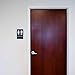 USA Made - Men's and Women's Restroom Signs ADA-Compliant Bathroom Door Signs for Offices, Businesses, and Restaurants, Black, Blue, Grey and Taupe/Tan Colors (Black Unisex)