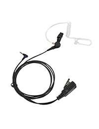 Coodio vigilancia auricular auricular de seguridad Bodyguard FBI [Tubo Acústico] micrófono para 1 pin Yaesu FT-60R, VX-3R Radio de 2 Vías walkie talkie