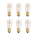 TGS Gems 6 Pack Himalayan Salt Lamp 15 Watt Original Replacement Candelebra Light Incandescent Bulbs E12 Socket