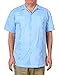 Squish Cuban Style Guayabera Shirt, Light Blue, XL