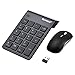 Sunreed USB Numeric Keypad & Mouse Combo, 2.4G Wireless Mini Number Pad Keyboard with Power Switch for Laptop Computer PC Notebook, Just One USB Port…