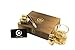 Whiskey Stones - Set of 8 Titanium Gold Plated Stainless Steel Chilling Rocks Stored In A Premium Handmade Quality Wood Gift Box - Velvet Freezing Bag And Tong Included