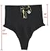 ShaperQueen103 Thong - Womens Basic Every-Day High-Waist Shapewear Trainer Tummy Control Thong Panty Underwear (L, Black)