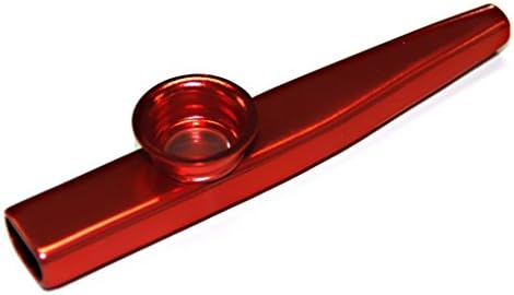 Kids Musical Instrument Metal Kazoo Harmonica Mouth Flute Toy (Red)