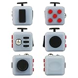 Stress Cube Toy for Adults and Children to Relieve Stress And Anxiety By FIDGETERRELAX (Gray-Red)