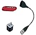 Smaier Colorful Replacement Silicone and Metal Clip Holder for Fitbit One + USB Charging Cable + Wall Charger