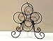 Superiore Livello Roma 4 Bottle Countertop Wine Rack Free-Standing Metal Bottle Holder and Storage Perfect for Bar, Cellar, Cabinet and Pantry in Classy, Decorative, Modern and Sturdy Black Finish