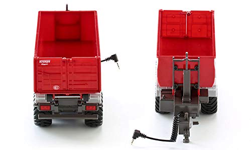 siku 6786, 3-Achs-Hakenliftfahrgestell mit Mulde, 1:32, Fernsteuerbar, Für SIKU CONTROL Fahrzeuge mit Anhängerkupplung, Metall/Kunststoff, Rot – Bild 5