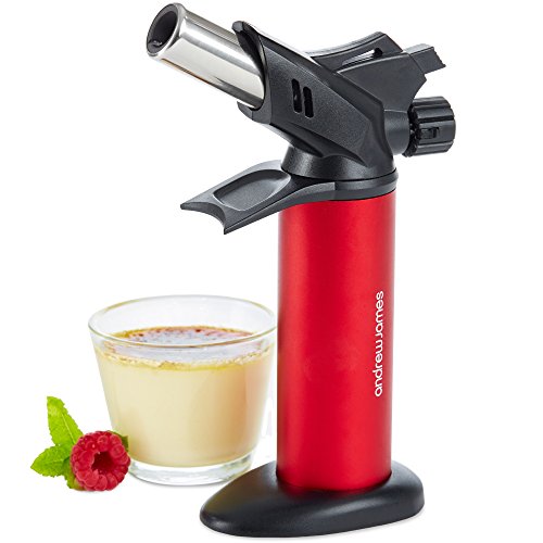[- Andrew James Chef Kitchen Blow Torch - Instant Ignition Refillable Butane Cooking Blowtorch 1300