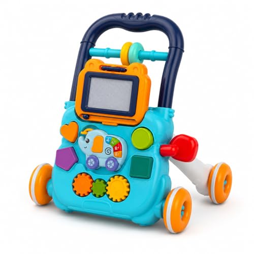Andador Infantil Educativo Azul com Painel Interativo Musical