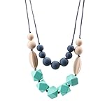 Corewill Baby Silicone Teething Teether Necklace for Mom to Wear Food Grade Beads Reduces Drooling and Teething Pain