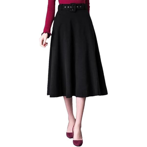 Amazon.com: Women's Autumn and Winter High Waist Long Skirt with