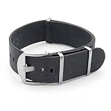 DASSARI Veteran Italian Leather NATO Strap Watch Band