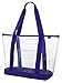 Ensign Peak Clear ZIPPER tote with color trim and bottom (Purple trim)