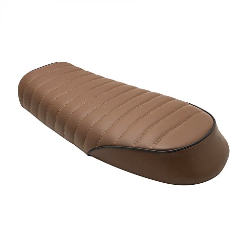 Senkauto Motorcycle Vintage Cafe Racer Seats Cushion for Honda CB CL Yamaha SR XJ SUZUKI GS Brown