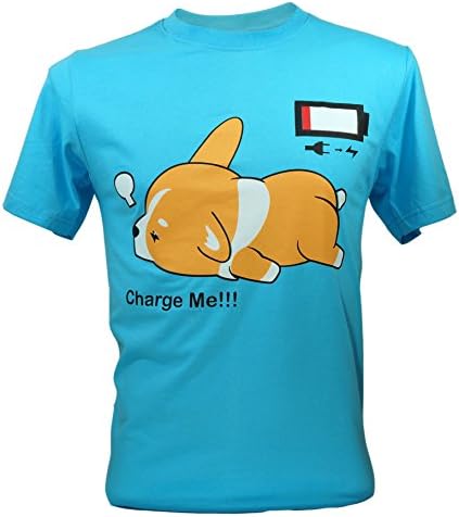 Immortal Unisex Corgi Cute Puppy Low Battery Funny T-shirt Small Blue