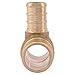SharkBite 3/4 Inch x 3/4 Inch x 1/2 Inch Crimp Reducing Tee, Pack of 10, Brass Plumbing Fitting, PEX Pipe, PE-RT, UC412LFA10