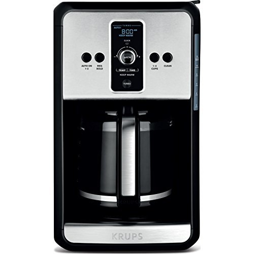 KRUPS, 12Cup Programmable Turbo Filter Coffee Maker, Stainless