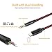 Car Aux Cable for iPhone X/Xs/Xr / 8/7 / 6 / Plus, Topacom 3.5mm Audio Cable, Aux Cord for Car Stereo, Headphone, Speaker, Red & Black