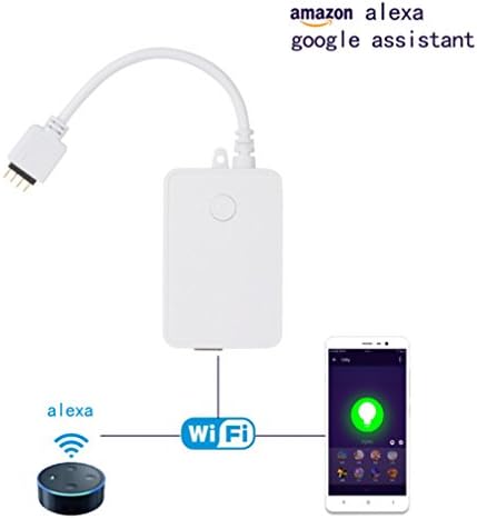 BEROSS WiFi Wireless LED Smart Controller Working with Amazon Alexa, 24 Keys Remote Control, Android and IOS System Mobile Phone Free App for GRB 5050 LED Light Strips
