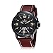 Readeel Harajuku Retro Trend of Men Watch Lifewaterproof Quartz Watch Black Leather Band Red Digital Date Watch Personality Sawtooth Watch Frame Men Watch