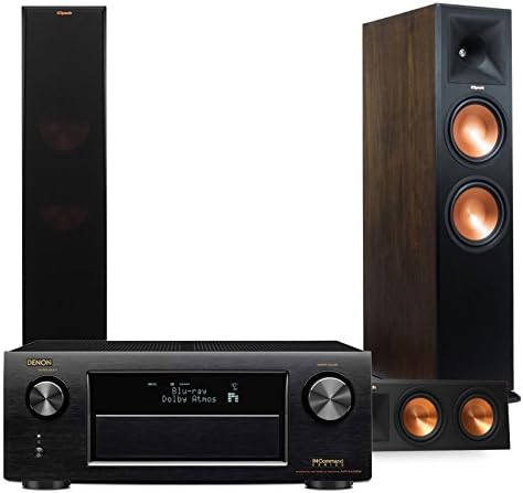Klipsch Walnut Home Theater System Bundle (RP-280FA, RP-450CA) with Receiver (Denon AVRX4200W)