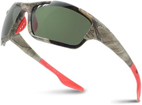 RealTree Xtra Camouflage Print Hunting Fishing Polarized Sport Sunglasses With RealTree Xtra Pouch and Eyecord