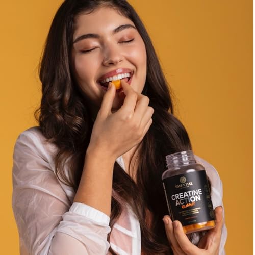 Creatina Creatine Action Gummy sabor Laranja - Essential Nutrition
