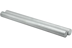 SHASKOKOEN 2Pcs 3/8" Diameter (0.394") x 16" Long 6061 Solid Aluminum Round Rod, Solid Extruded,New Lathe bar Metal Bar (Multiple Sizes)