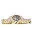 Bling-ed Out 40mm Octagonal Dial CZ Gold Watch with Tapered Band and Black Dial | Japan Movement | Simulated Lab Diamonds